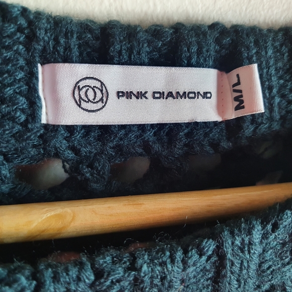 Pink Diamond open knit crotchet top. Size 10/12. Emerald green. New no tags - Picture 7 of 8